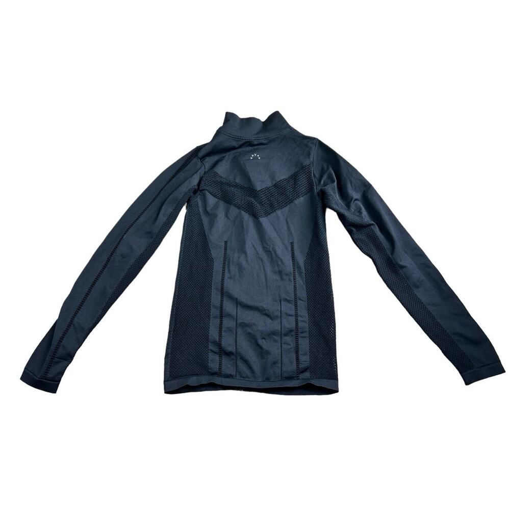 Varley Poinsettia Full Zip Jacket Sz XXS/XS Fitted Black Perforated Mesh - Picture 13 of 15